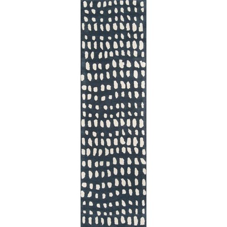 MOMENI Novogratz Delmar Boho Dots Runner Rug - Blue, 2 ft. 3 in. x 8 ft. DELMADEL11BLU2380